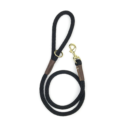 Mendota Dog Rope Leash - Black