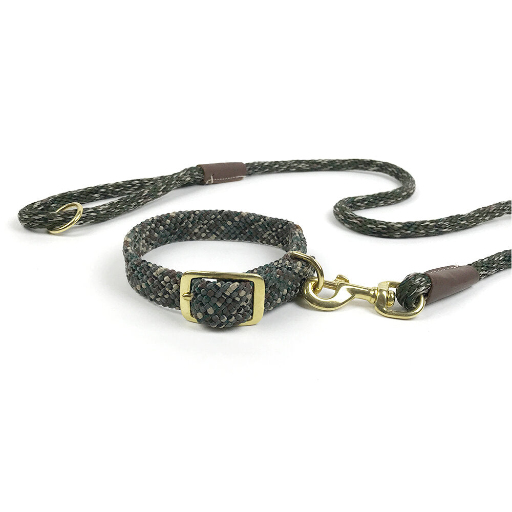 Mendota Double Braided Dog Collar - Camo