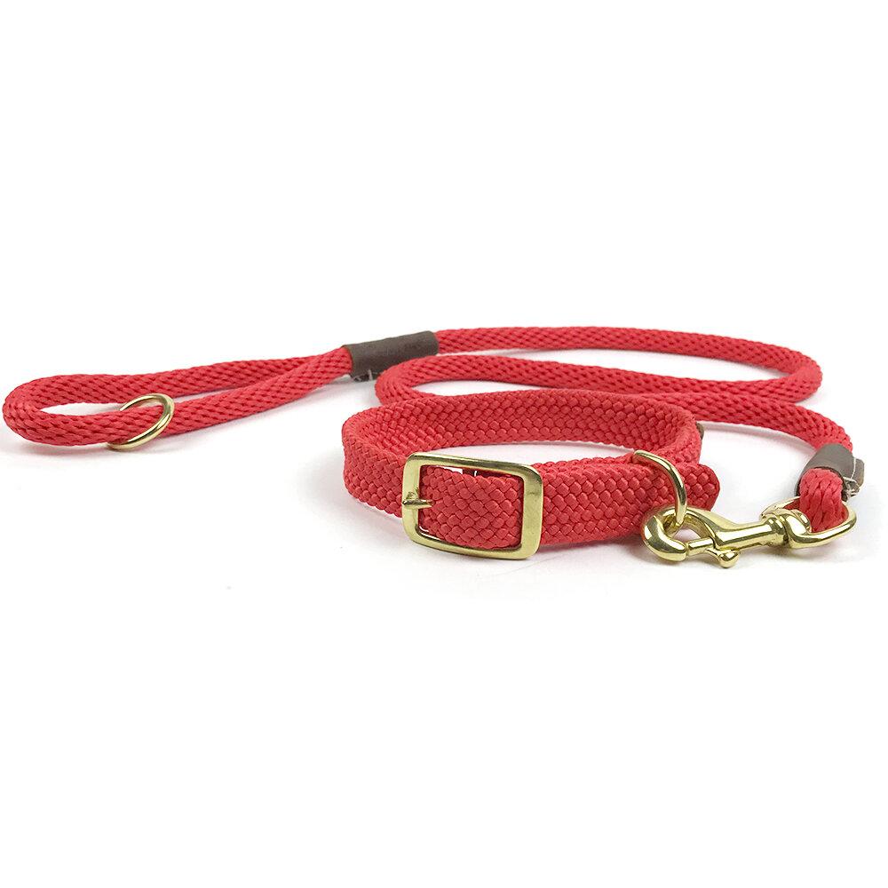 Mendota Double Braided Dog Collar - Red