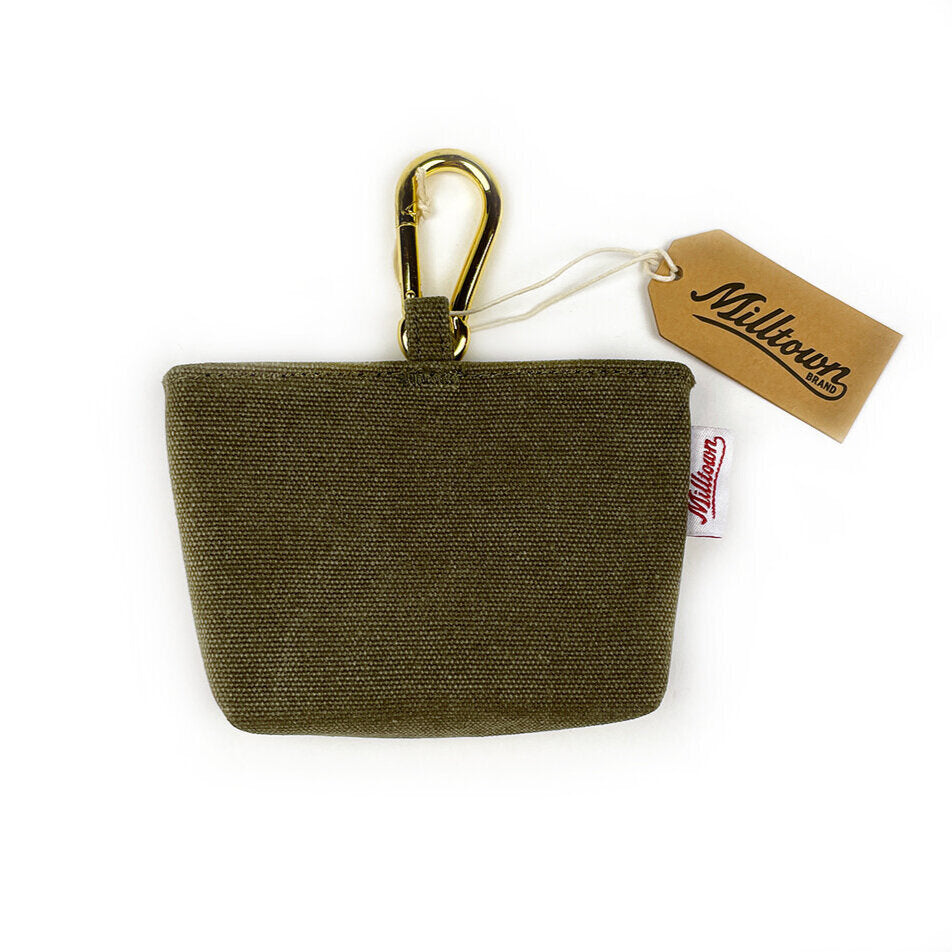 Dog Treat Case - Olive Green - Waterproof Washed Canvas