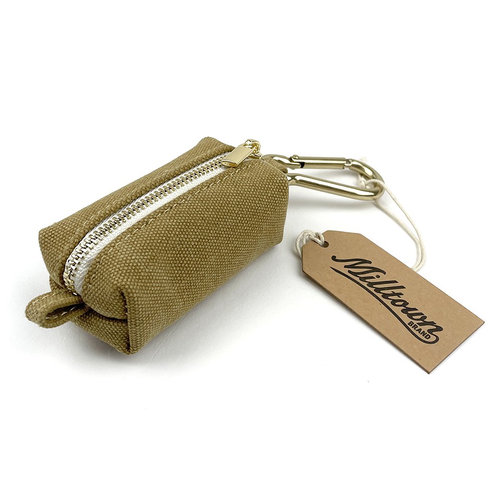 Dog Waste Bag Dispenser - Mustard Yellow - Waterproof Washed Canvas