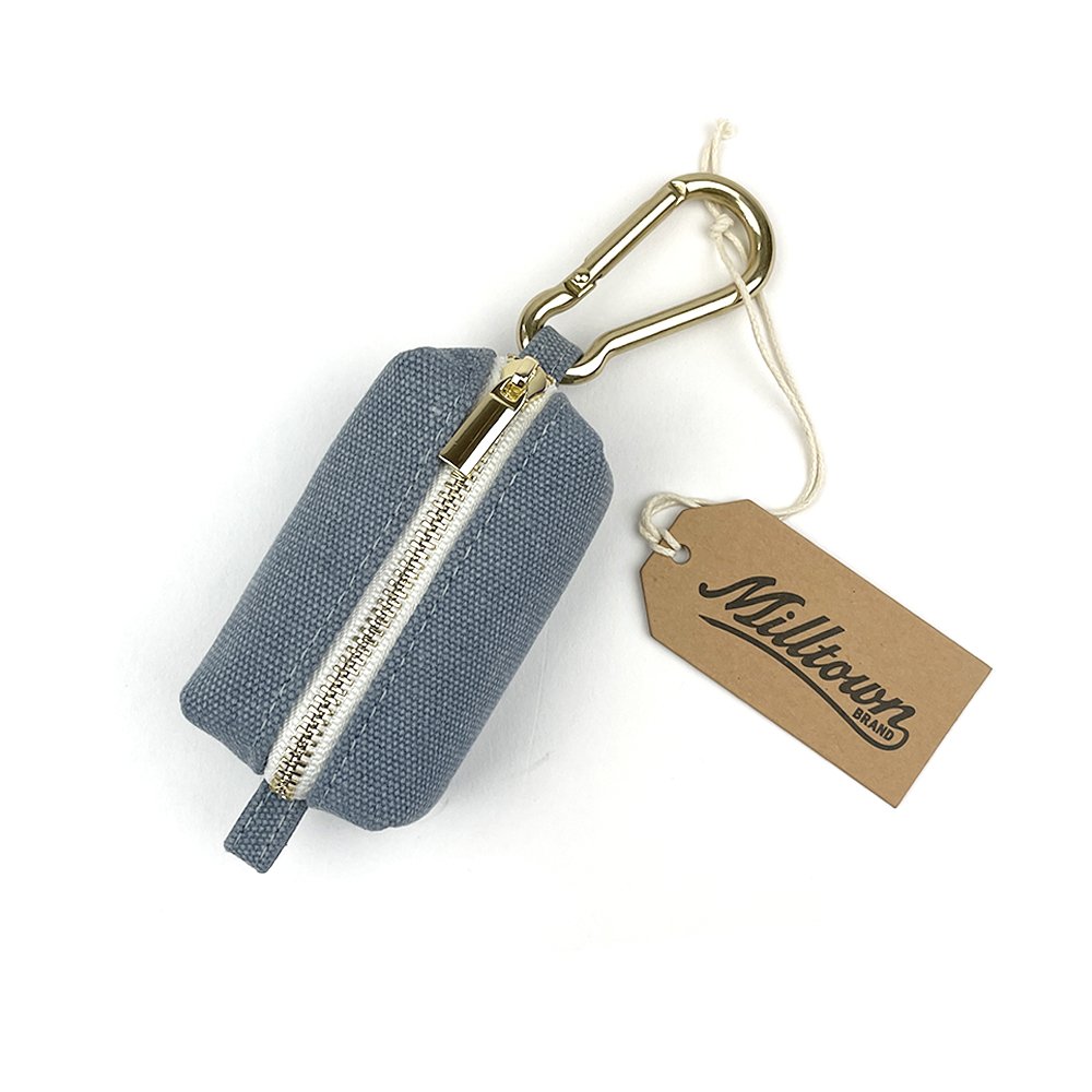 Dog Waste Bag Dispenser - Sleepy Blue - Waterproof Washed Canvas