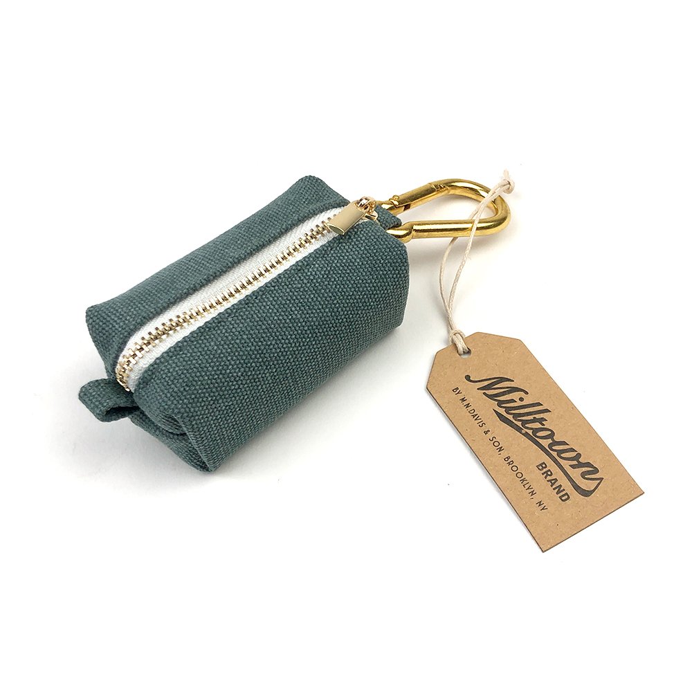 Dog Waste Bag Dispenser - Agave Green- Waterproof Washed Canvas