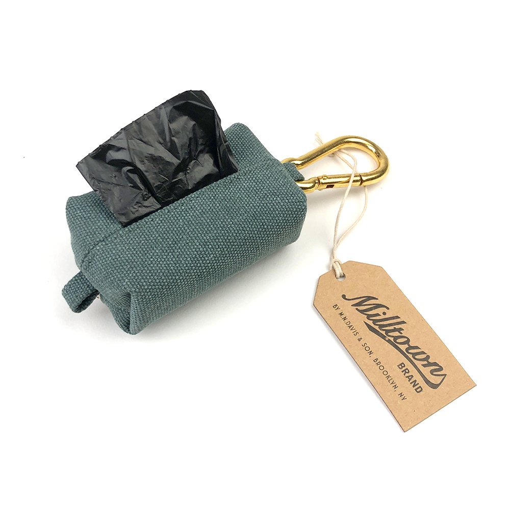 Dog Waste Bag Dispenser - Agave Green- Waterproof Washed Canvas