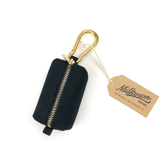 Dog Waste Bag Dispenser - True Black - Waterproof Canvas