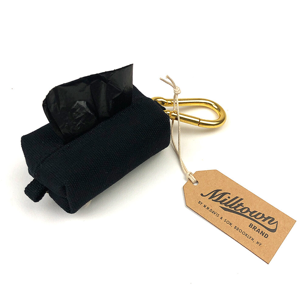 Dog Waste Bag Dispenser - True Black - Waterproof Canvas