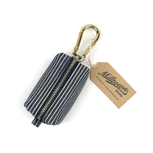 Dog Waste Bag Dispenser - Hickory - Stripe Denim