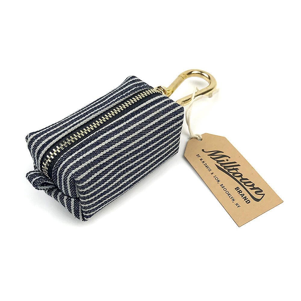 Dog Waste Bag Dispenser - Hickory - Stripe Denim