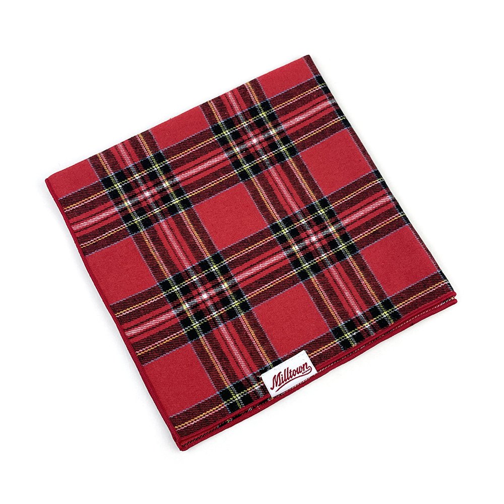 Square Dog Bandana - Red Stewart Plaid