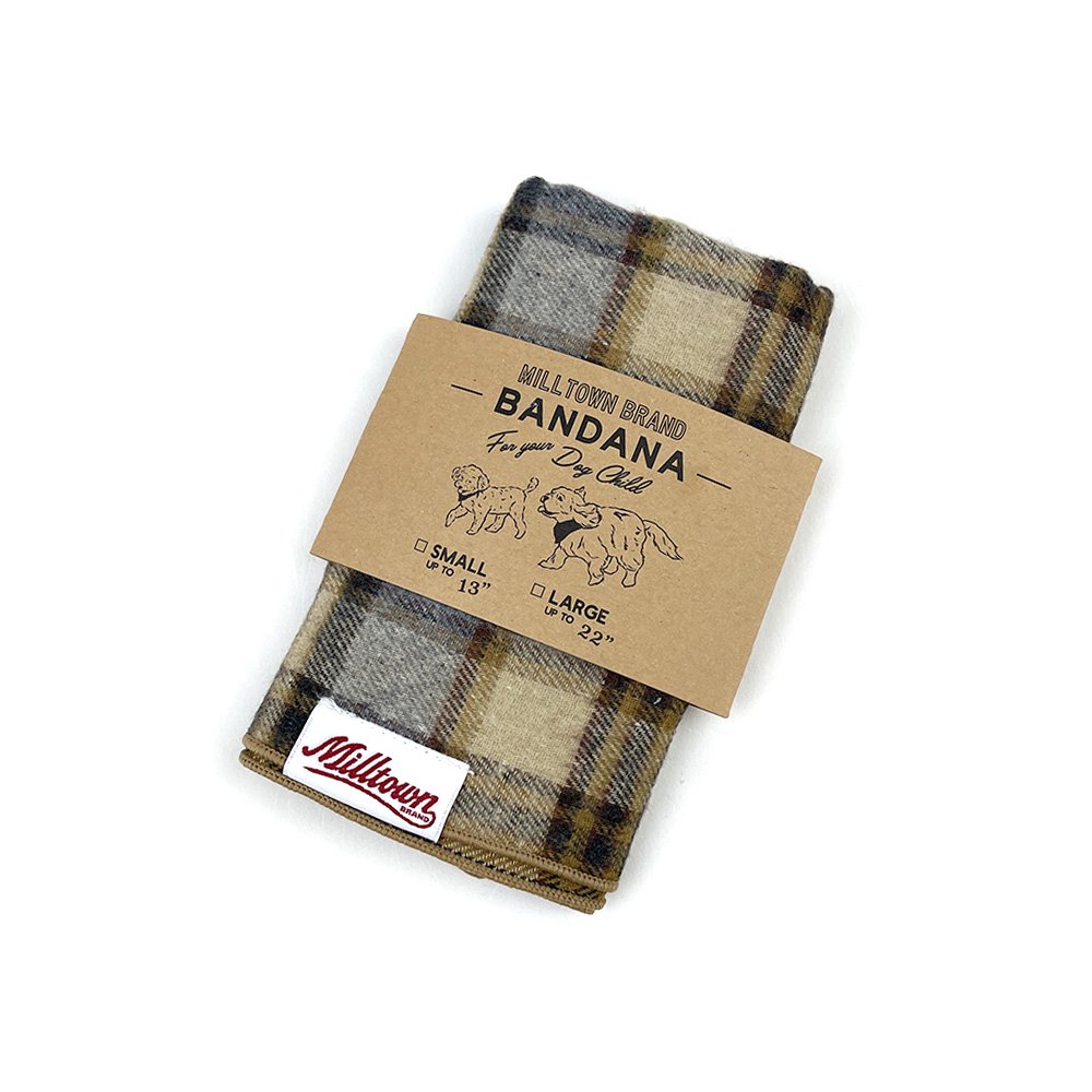 Square Dog Bandana - Wheat Field Plaid