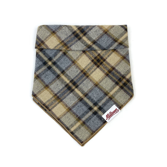 Square Dog Bandana - Wheat Field Plaid