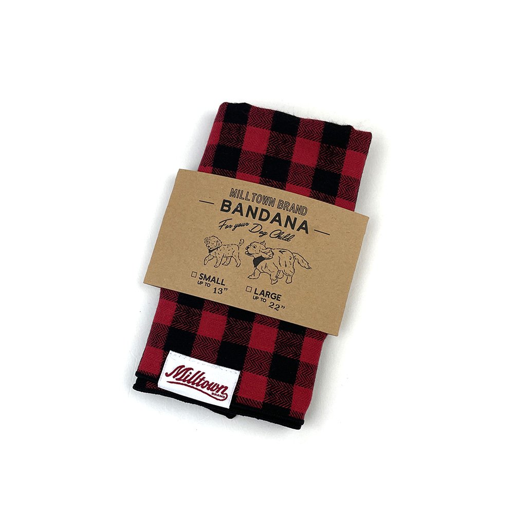 Square Dog Bandana - Red Buffalo Plaid