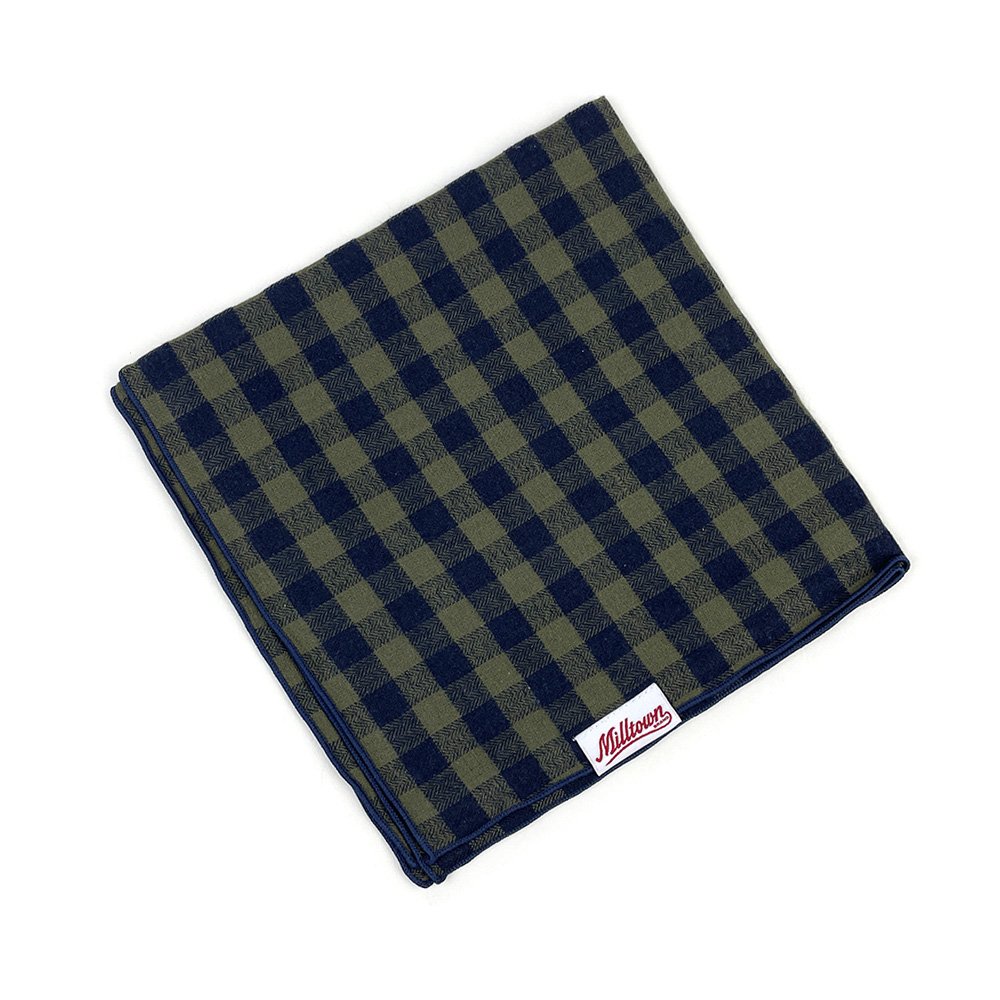 Square Dog Bandana - Olive Buffalo Plaid