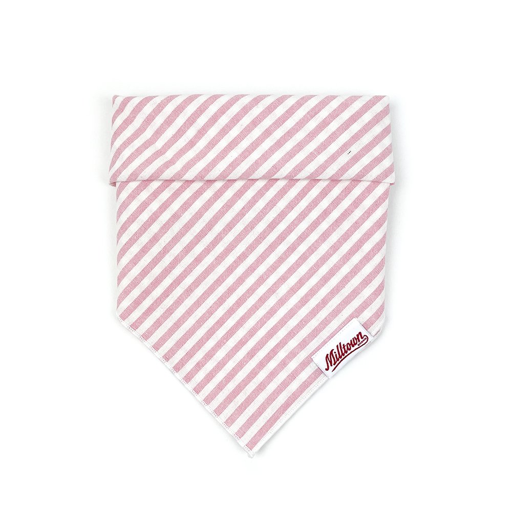Square Dog Bandana - Pink Lemonade Stripe