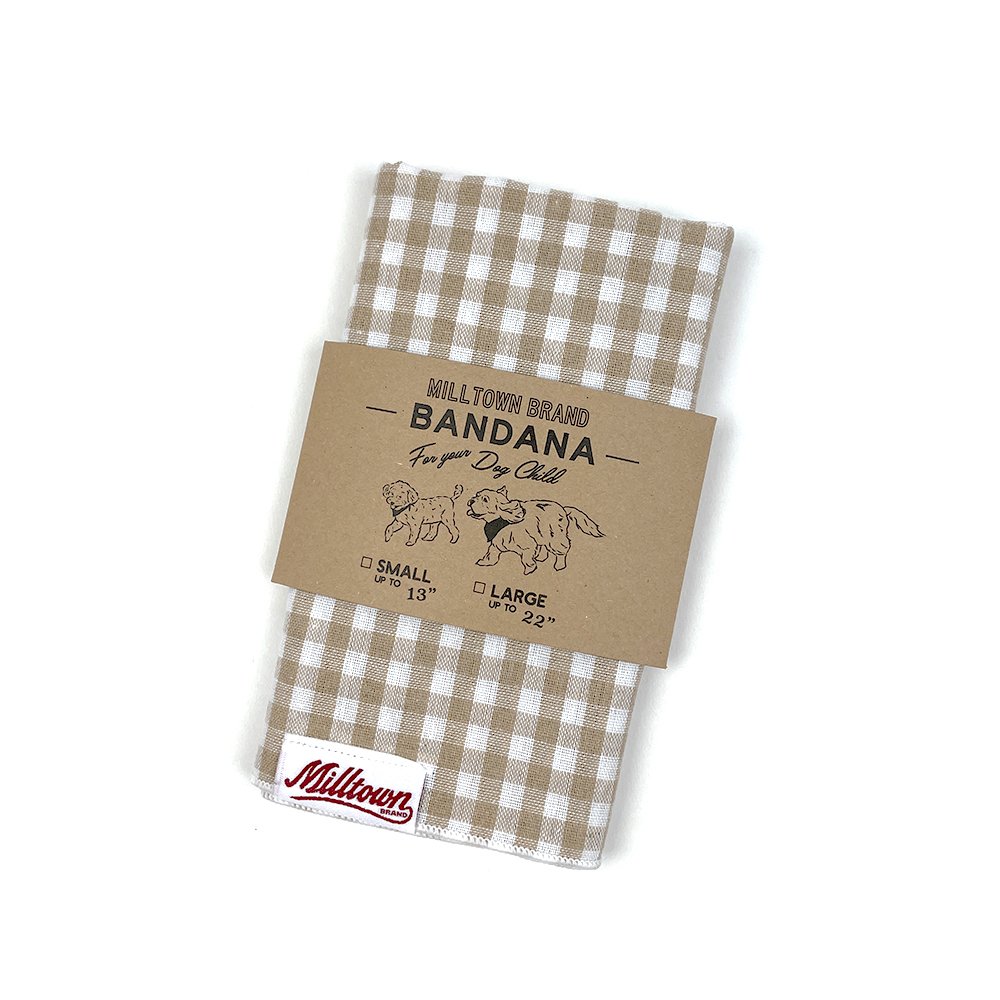 Square Dog Bandana - Beach Sand Gingham