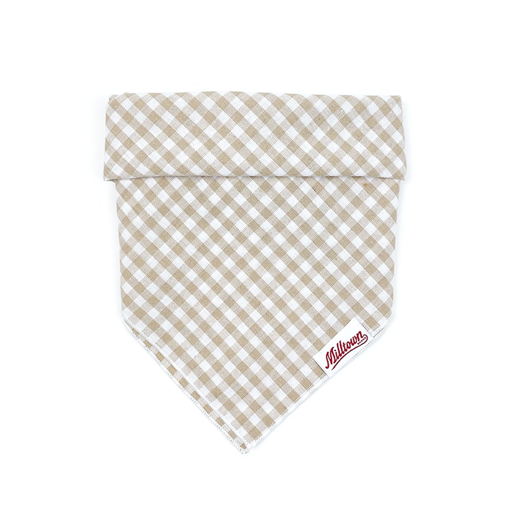 Square Dog Bandana - Beach Sand Gingham
