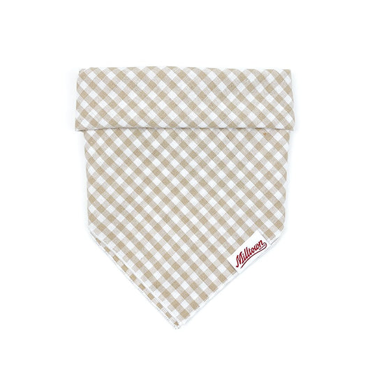 Square Dog Bandana - Beach Sand Gingham