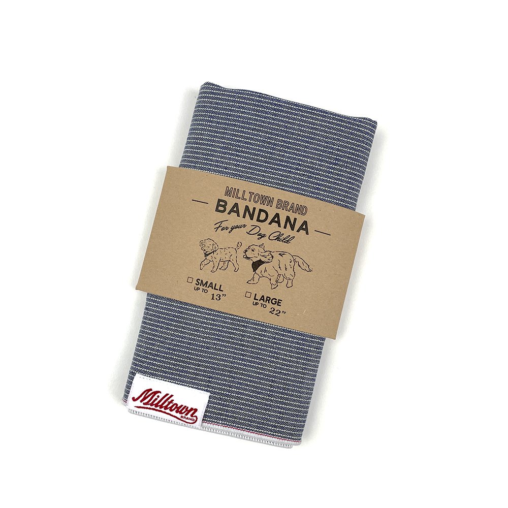 Square Dog Bandana - Selvedge Stripe Denim Chambray