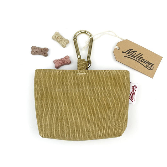 Dog Treat Case - Mustard Yellow - Waterproof Washed Canvas