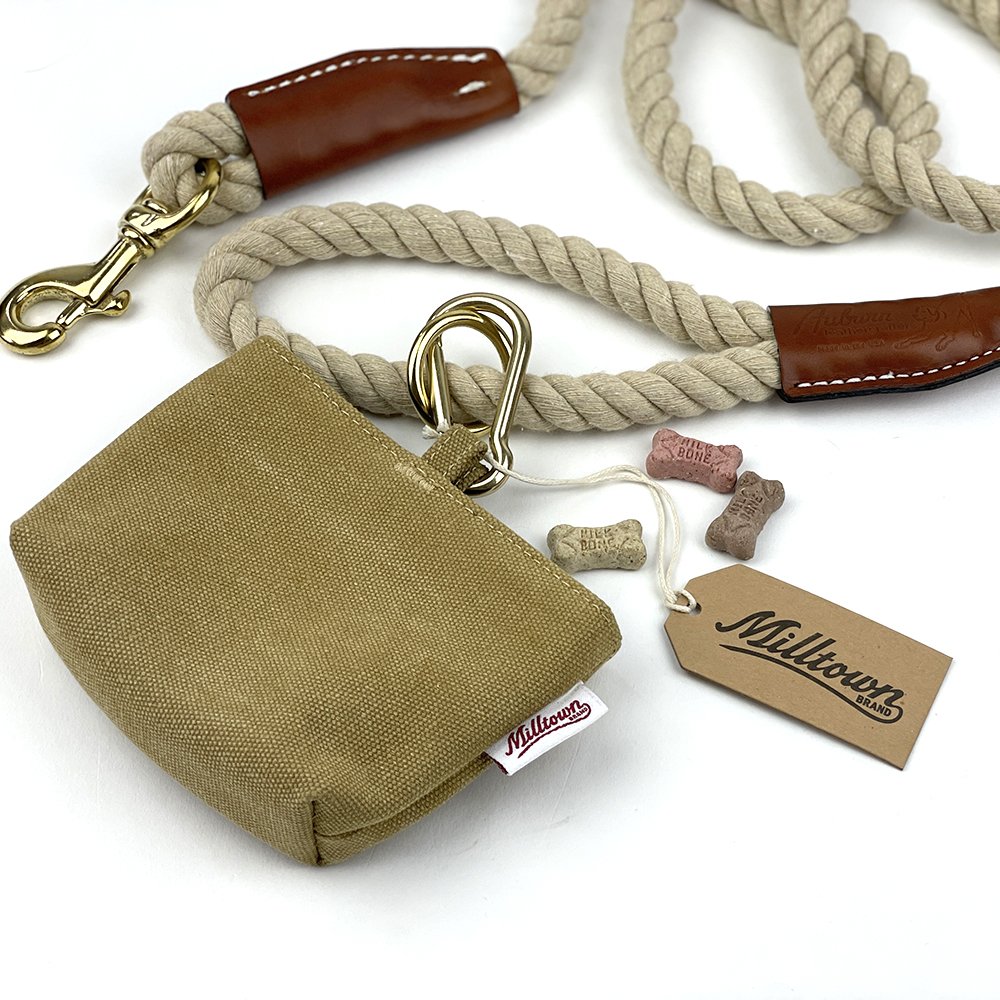 Dog Treat Case - Mustard Yellow - Waterproof Washed Canvas