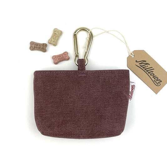 Dog Treat Case - Cabernet - Waterproof Washed Canvas