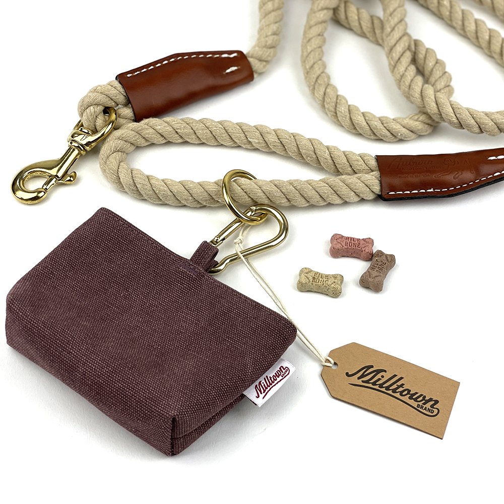 Dog Treat Case - Cabernet - Waterproof Washed Canvas