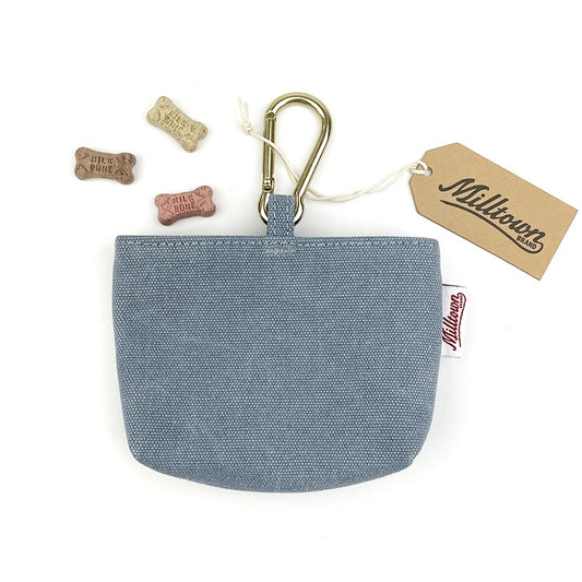 Dog Treat Case - Sleepy Blue - Waterproof Washed Canvas