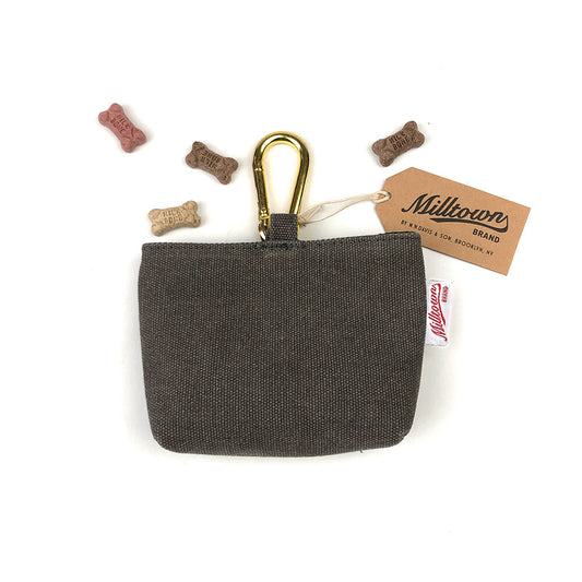 Dog Treat Case - Slate Gray - Waterproof Washed Canvas