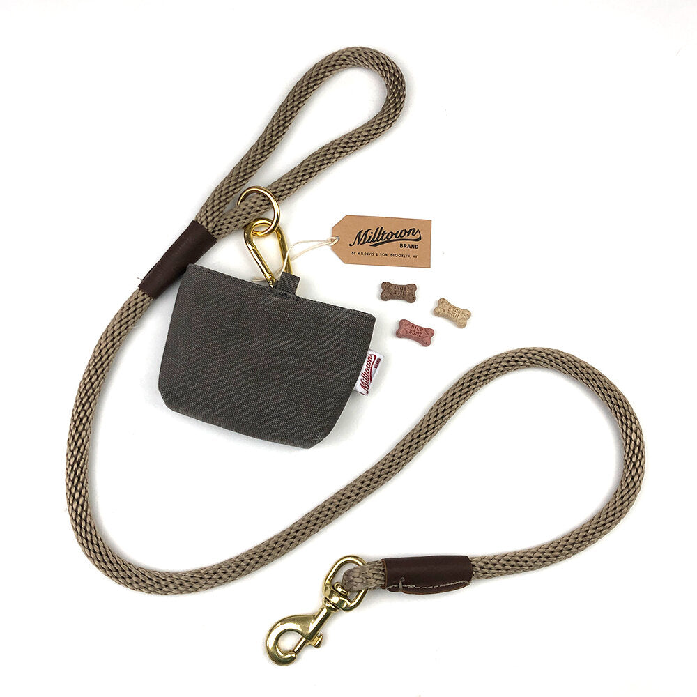 Dog Treat Case - Slate Gray - Waterproof Washed Canvas
