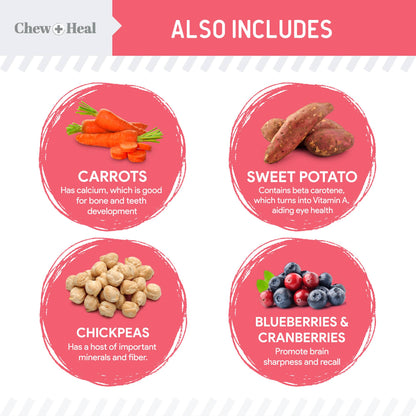 Chew + Heal : Puppy Wild Alaskan Salmon Limited Ingredient Dog Treats: 5oz