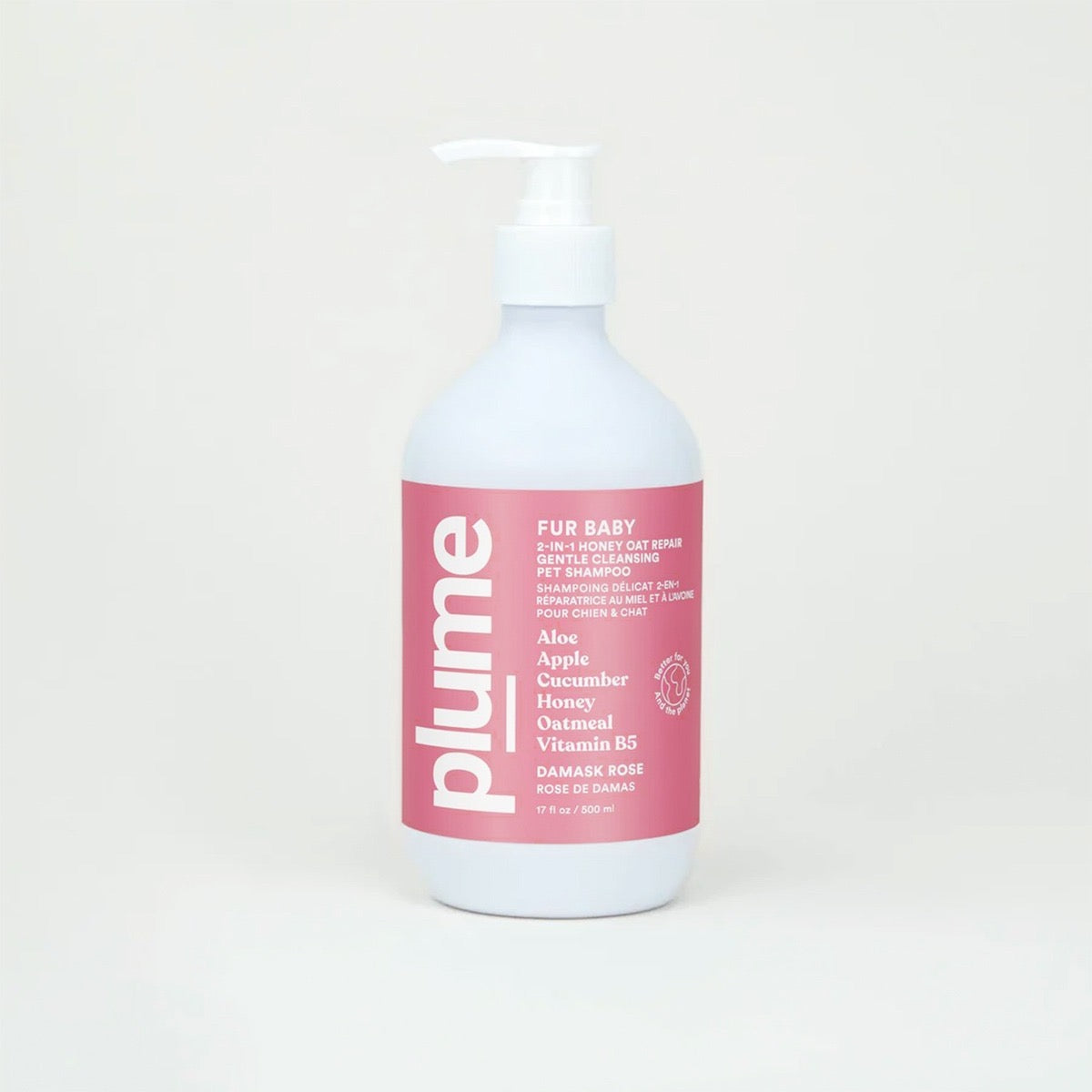 Plume Care - Natural, Nourishing & Reparing Pet Shampoo for Sensitive Skin - Damask Rose