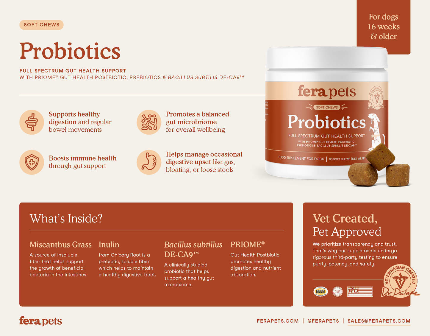 Fera Pets - Probiotic Soft Chews for Dogs - 30ct