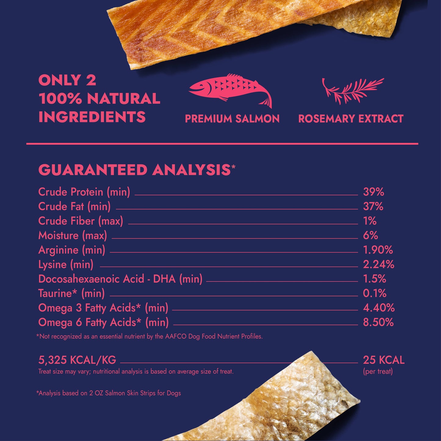 Finfare: Freeze-Dried Salmon Skin Strips for Dogs, 2oz