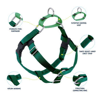 2 Hounds Design - Kelly Green Freedom No-Pull Dog Harness