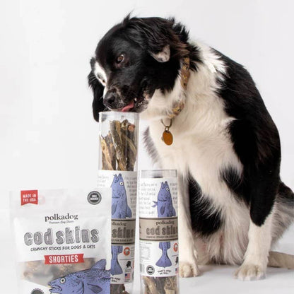 Polkadog - Cod Skins Jerky Shorties Crunchy Dog & Cat Treats