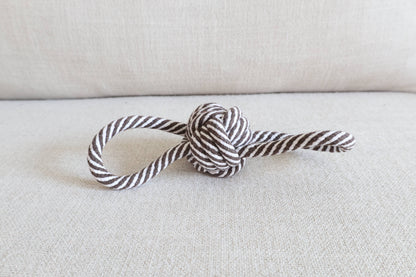 Monli Pet Toys - Black and White Rope Tug-War Toy For Small/ Medium Dogs: Tug Ball