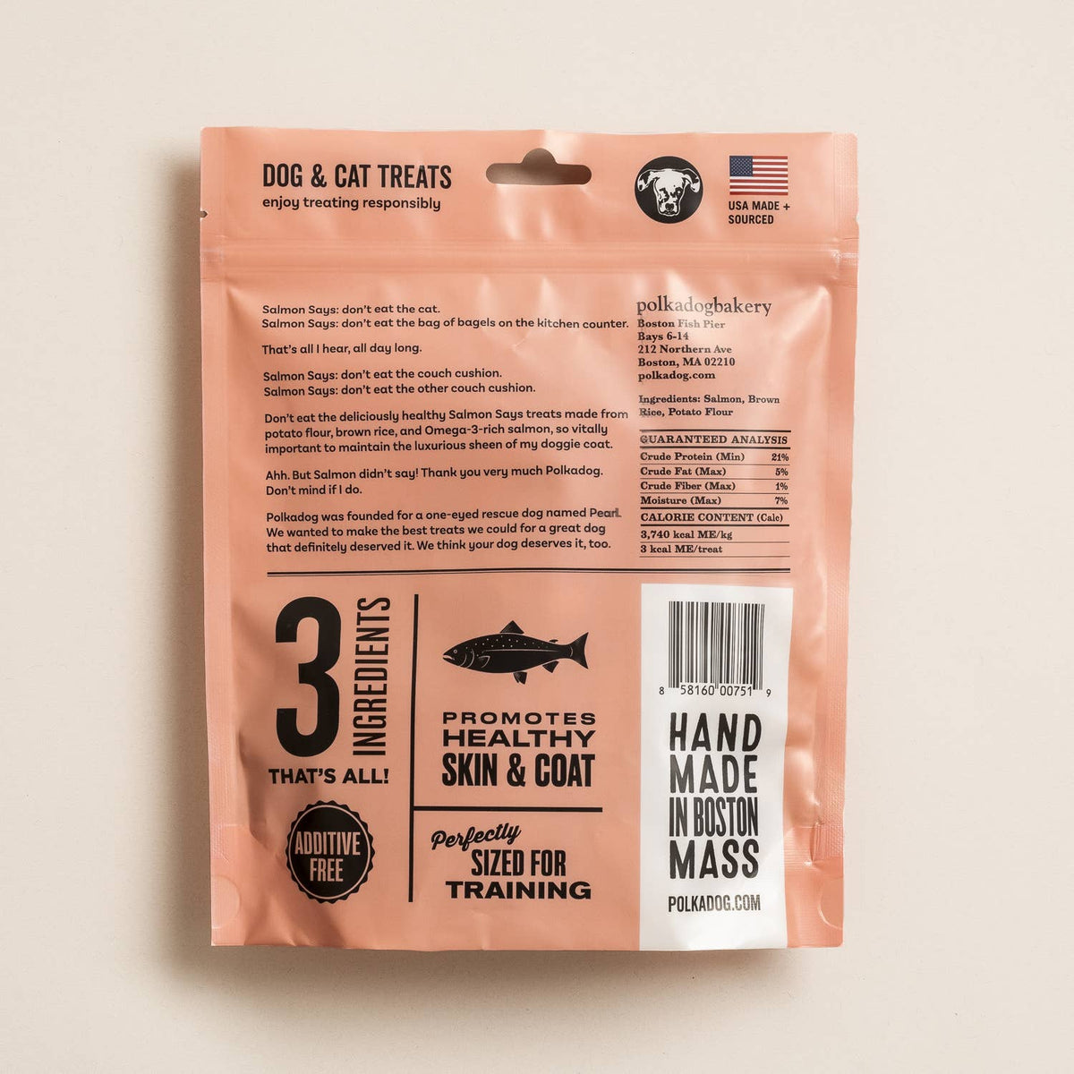 Polkadog - Salmon Says Training Bits Crunchy Dog & Cat Treats