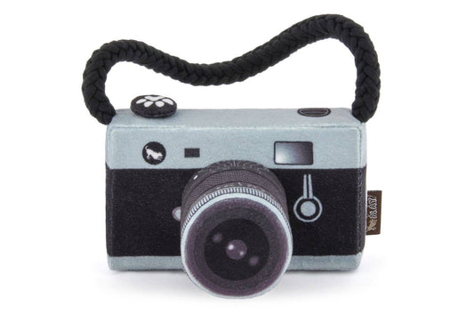 Play Pet Brands - Globetrotter Camera - Pet Plush Toy for Dogs: 5.5 x 4.4 x 7.1