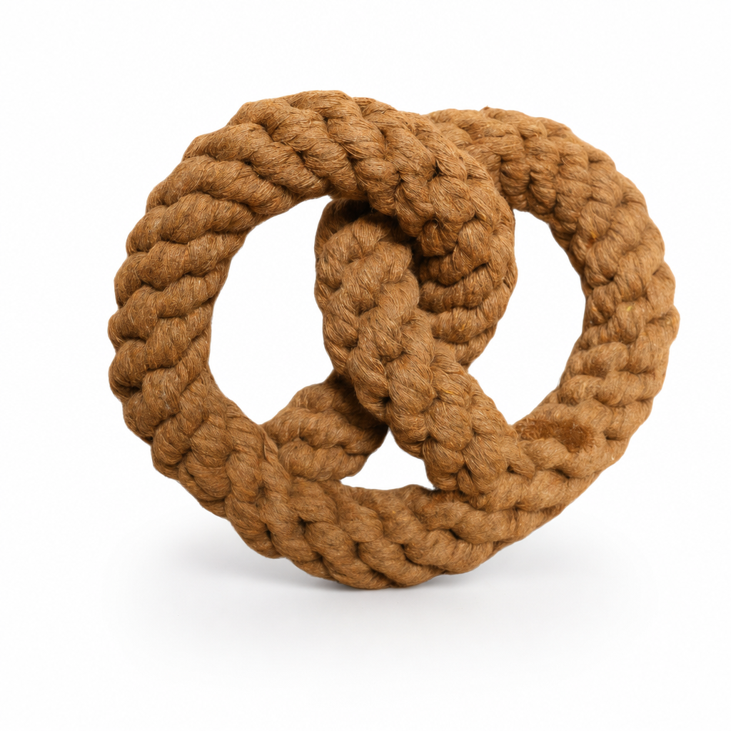 Monli Pet Toys - Handcrafted Pretzel Pet Toy Sustainable Chew Toy