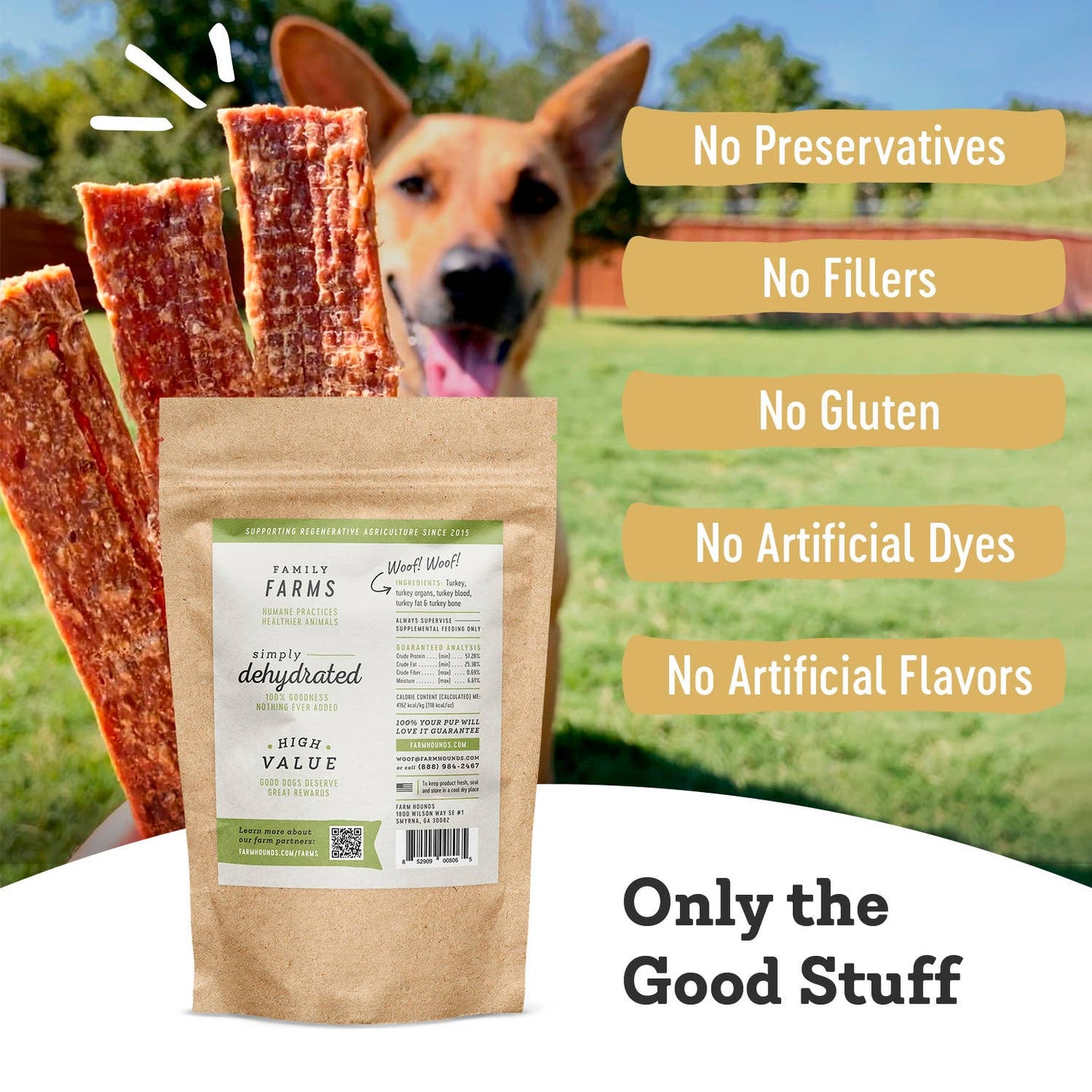 Farm Hounds - Turkey Strips - All-Natural Dog Treats - 4.5 oz: 4.5oz