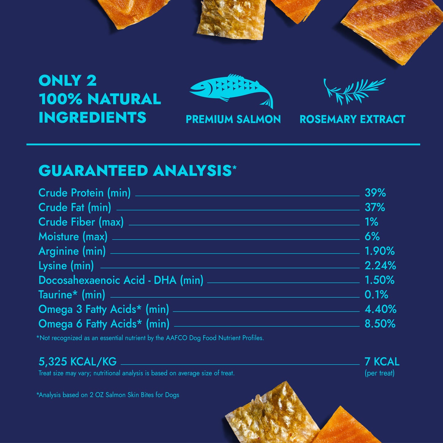 Finfare - Freeze-Dried Salmon Skin Bites for Dogs, 2oz
