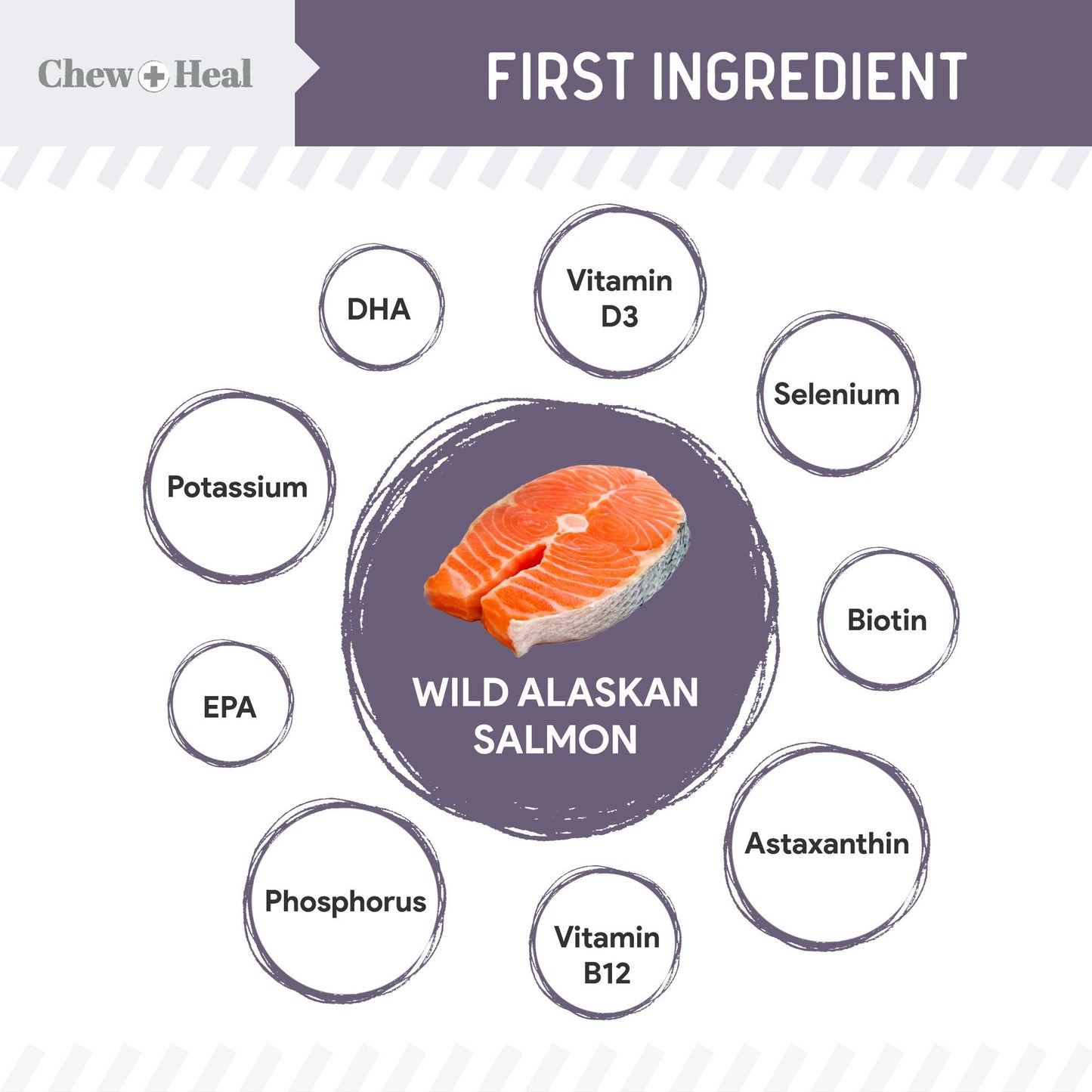 Chew + Heal : Senior Wild Alaskan Salmon Limited Ingredient Dog Treats: 5oz