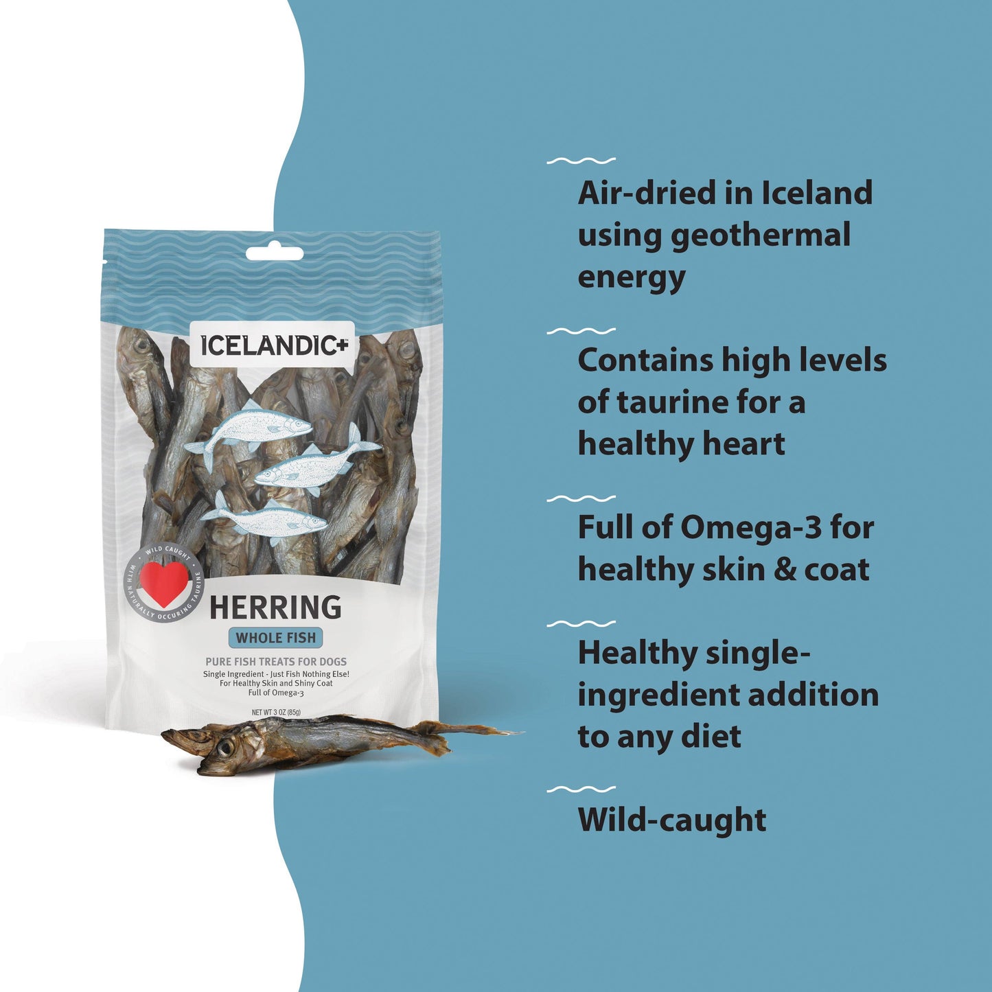 Icelandic+ - Herring Whole Fish Dog Treats 3.0 oz
