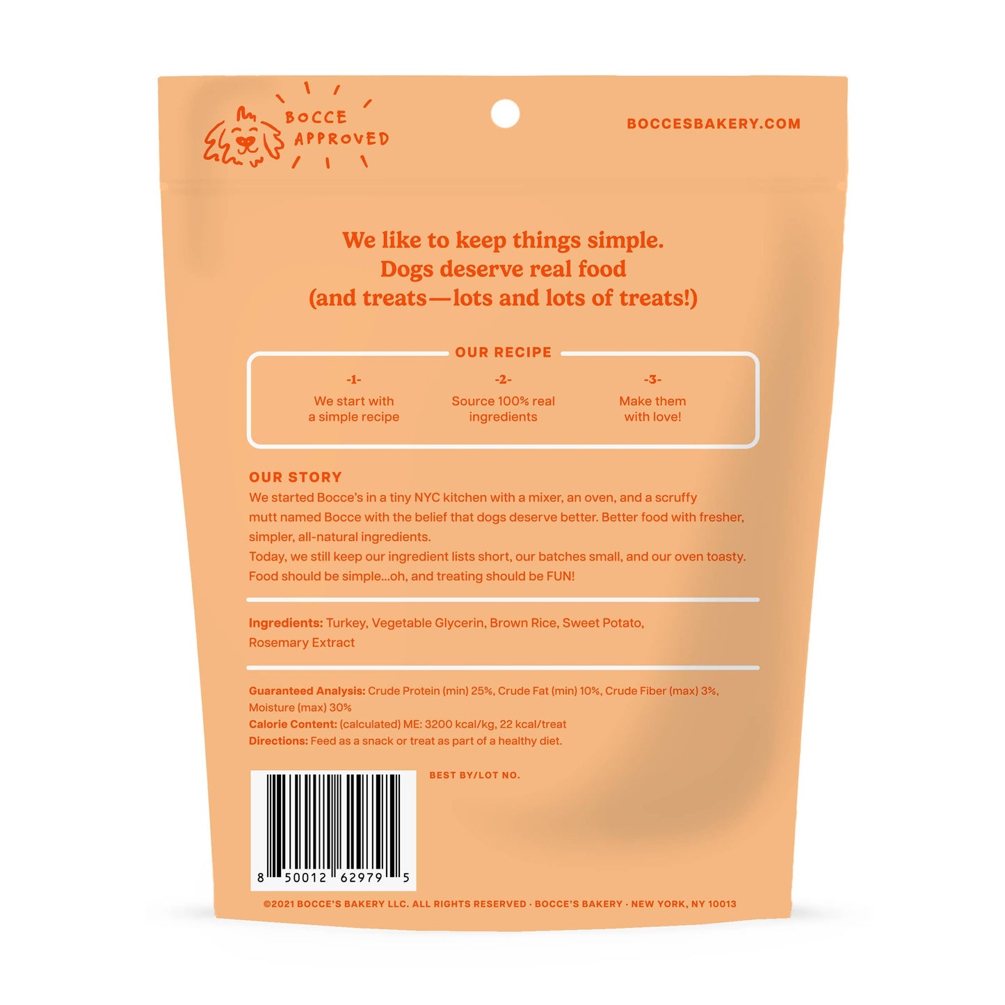 Bocce's Bakery Turkey Grazers Jerky Sticks Dog Treats 4oz