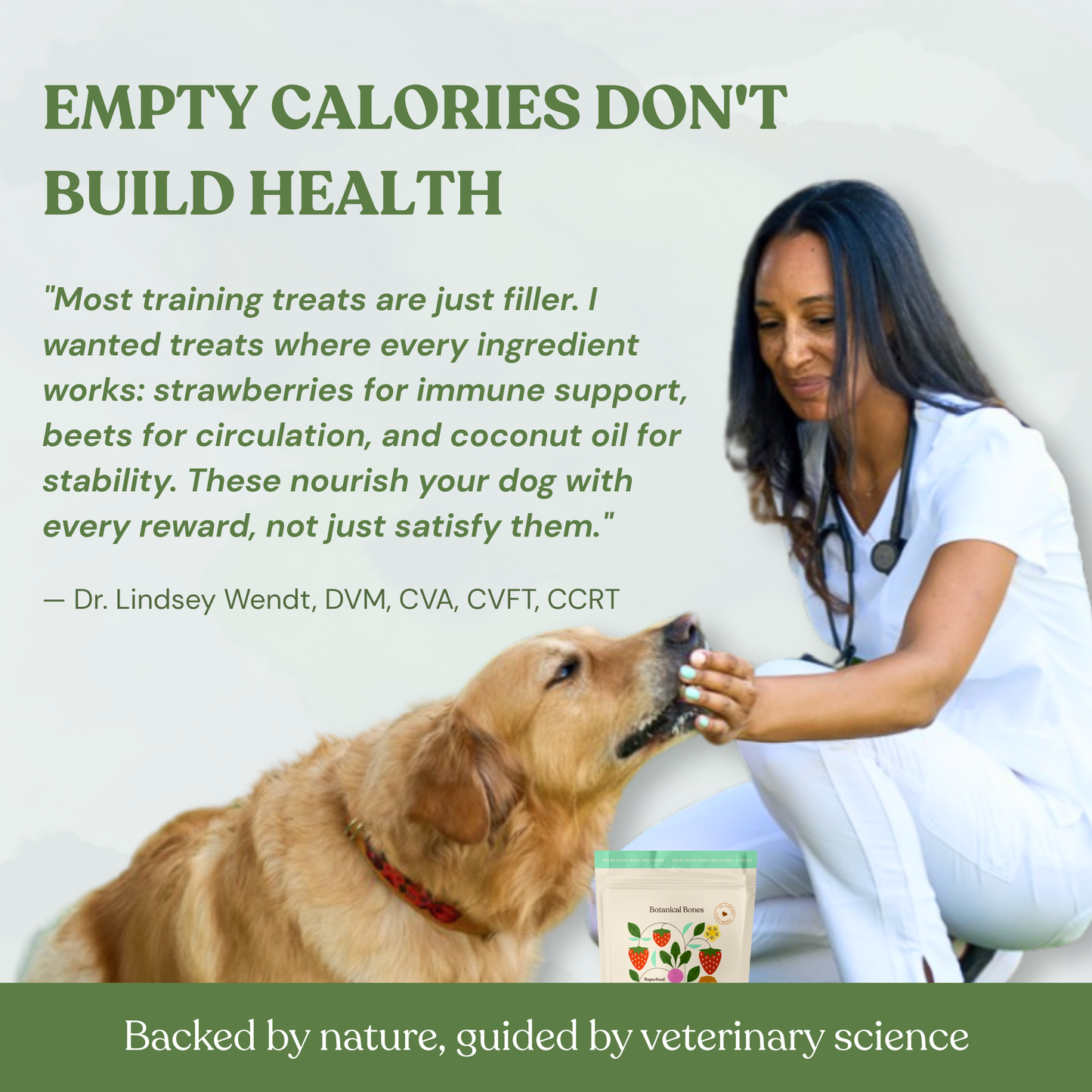 Botanical Bones - Love Bites - Organic Dog Treats, Strawberry & Peanut Butter