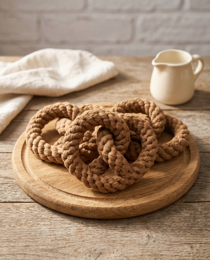 Monli Pet Toys - Handcrafted Pretzel Pet Toy Sustainable Chew Toy