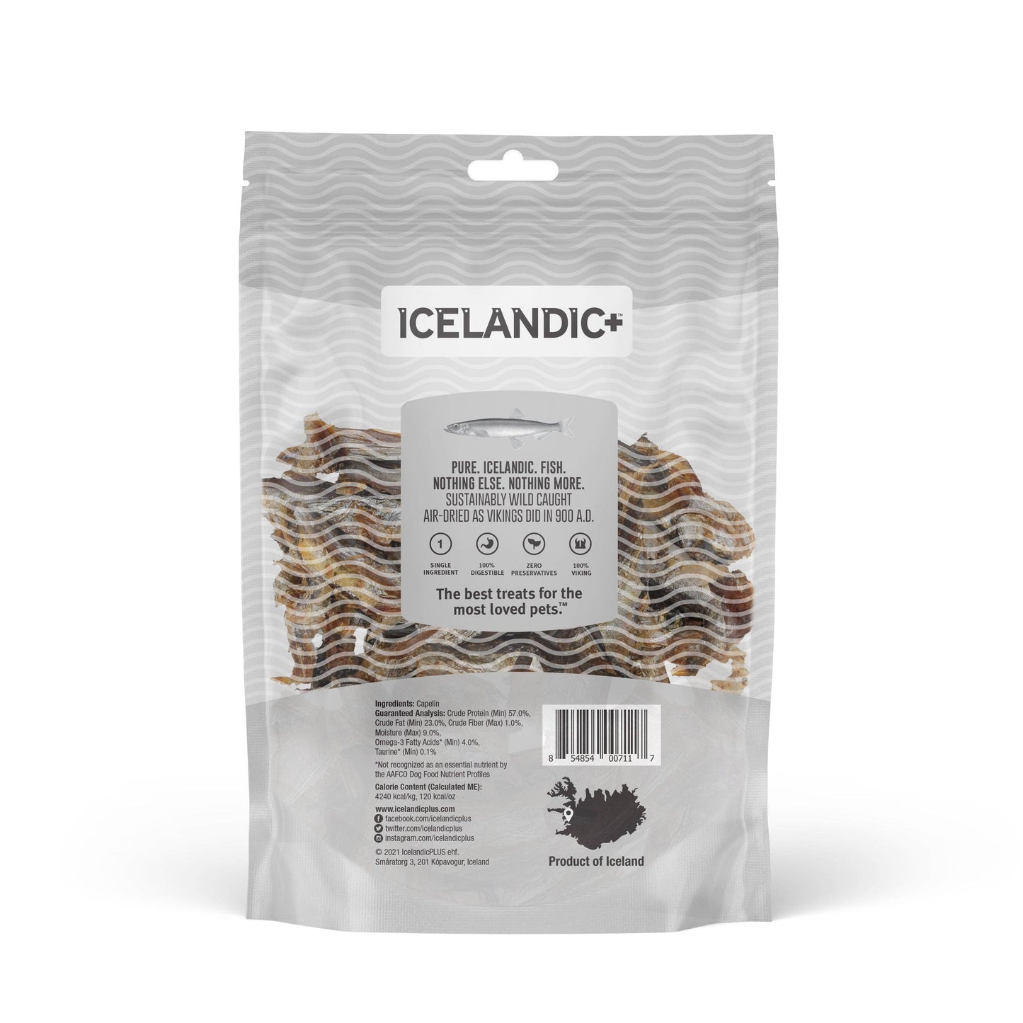 Icelandic+ - Capelin Whole Fish & Pieces Dog Treats 2.5 oz