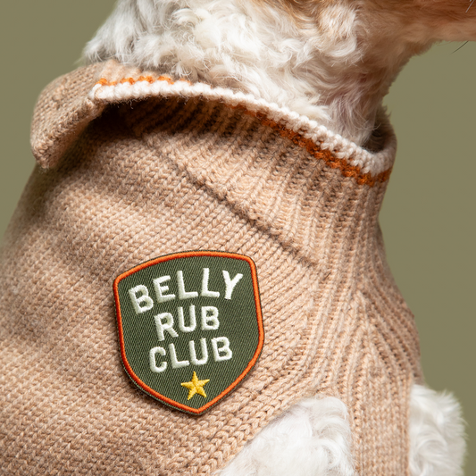 Scout's Honour - Belly Rub Club iron-on patch for dogs