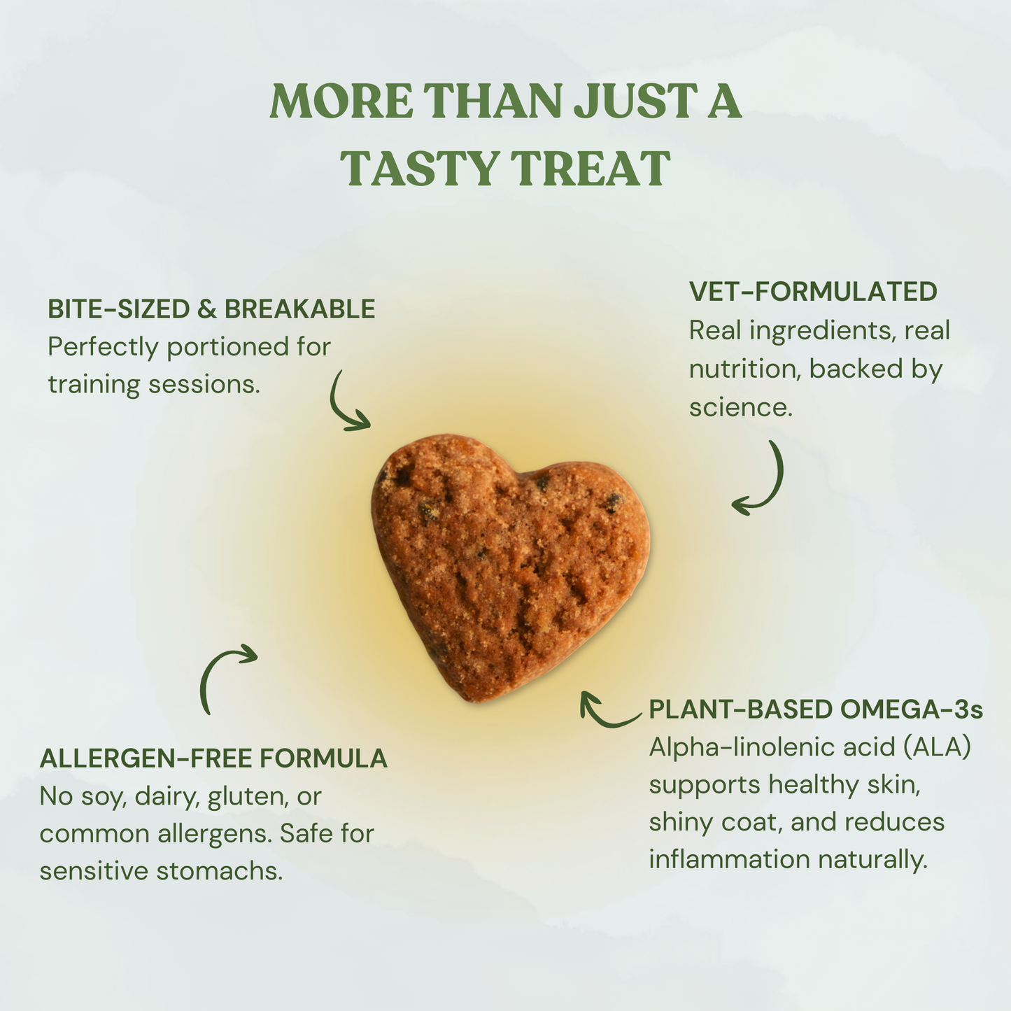 Botanical Bones - Love Bites - Organic Dog Treats, Strawberry & Peanut Butter