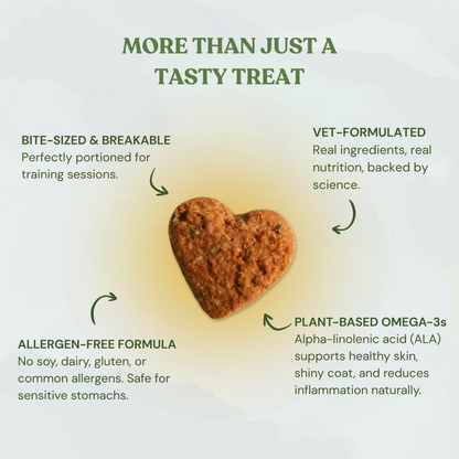Botanical Bones - Love Bites - Organic Dog Treats, Strawberry & Peanut Butter